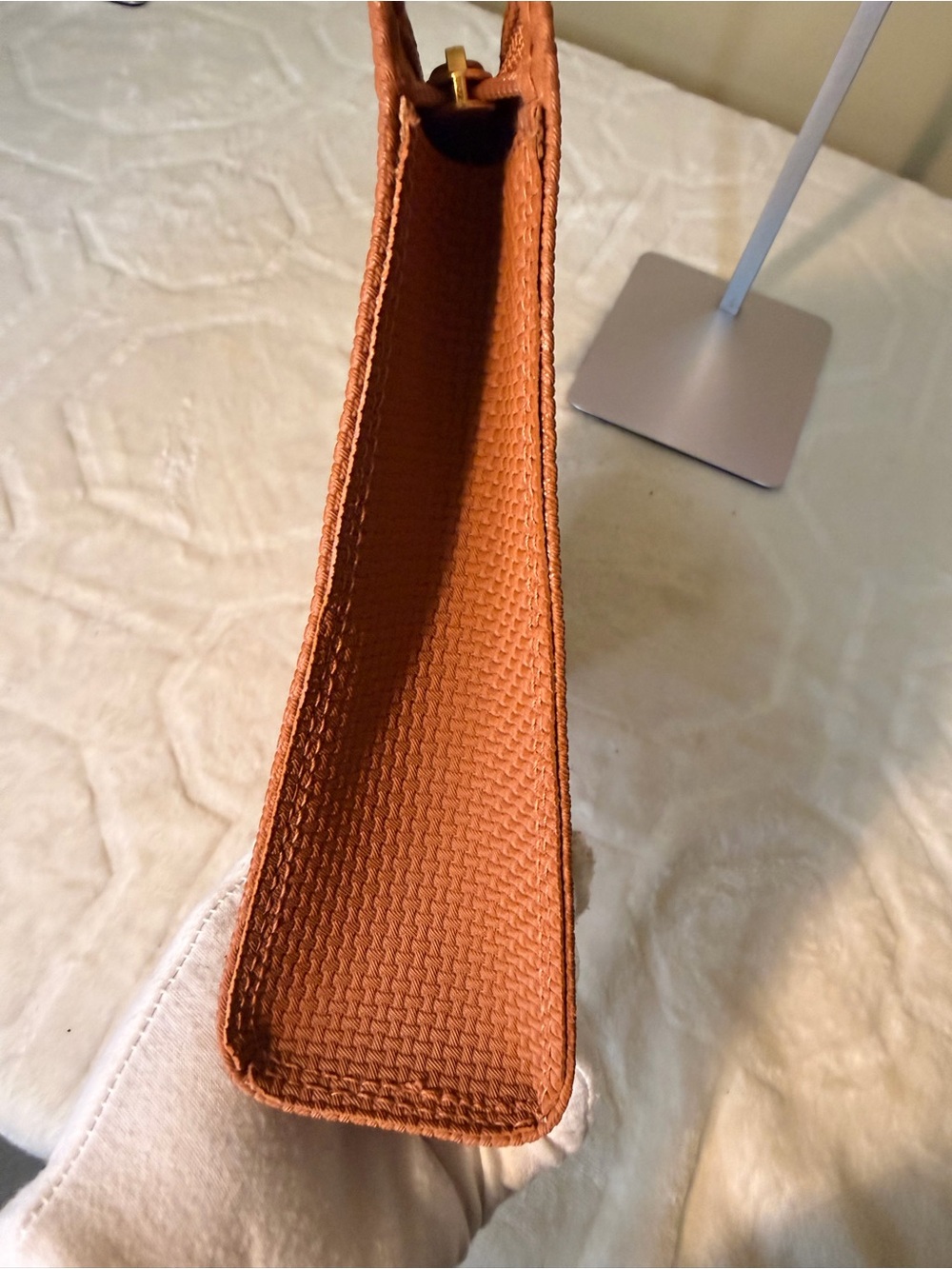 Yves Saint Laurent Tan/Brown Textured Clutch - Picture 9 of 16